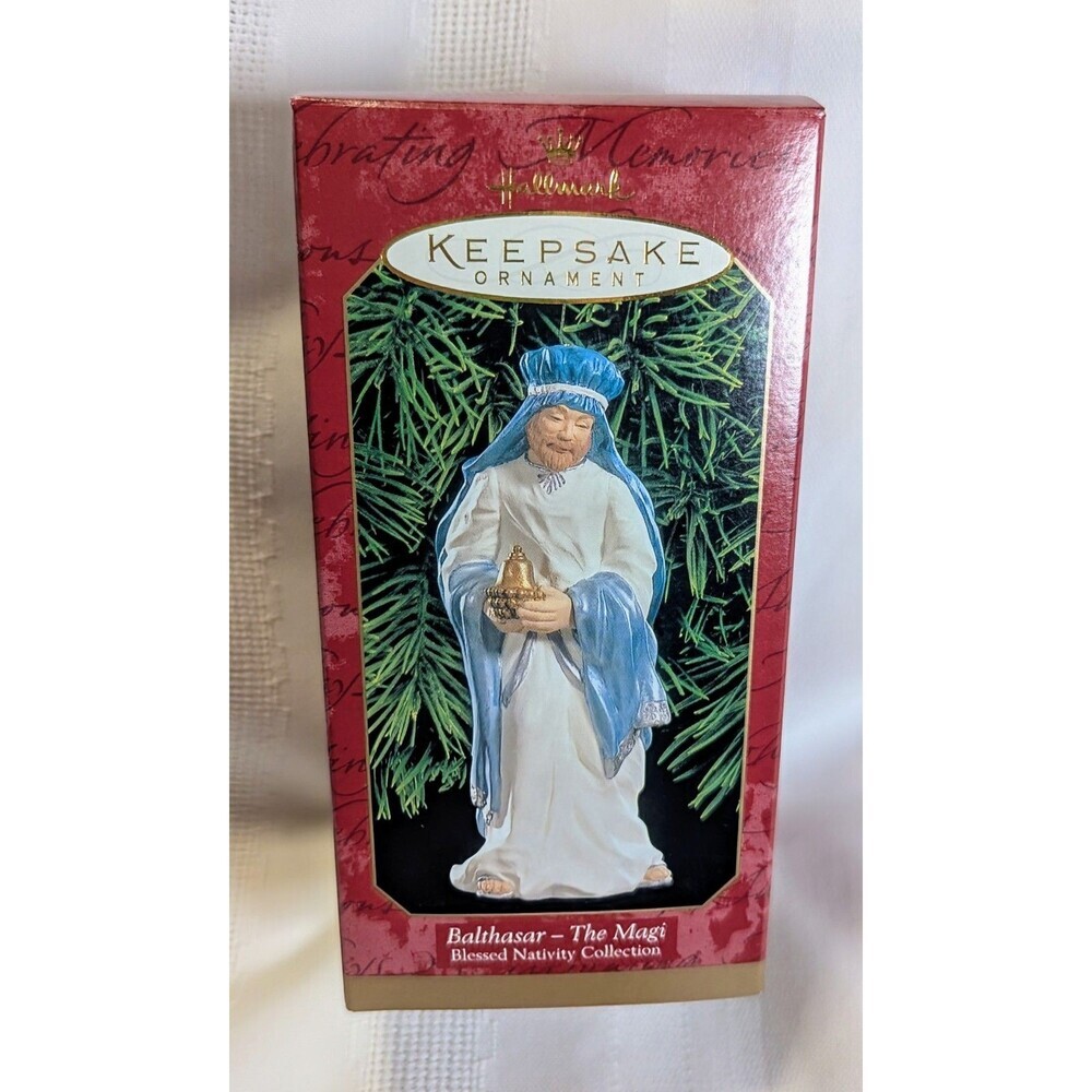 Hallmark Keepsake Ornament 1999 Balthasar The Magi Porcelain Blessed Nativity